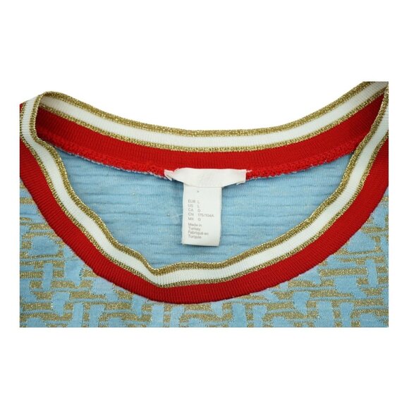 H&M Bumblebee Embellished Metallic Women's Sweatshirt ‎ Size Large - Picture 5 of 6